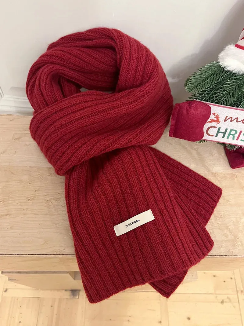 Sohiwoo Wool Neck Scarf Gloves Two Piece Set For Women&Men Winter Thicken Warm Beanies Hats Unisex Outdoor Coldproof scarf Gloves Set