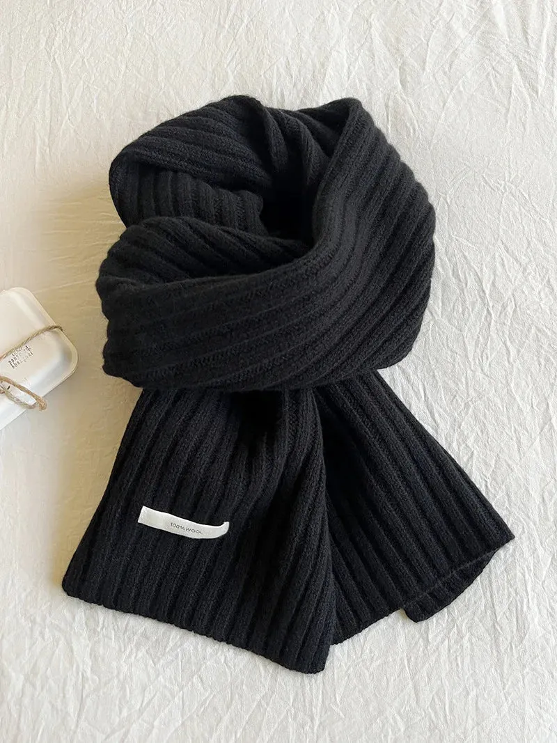 Sohiwoo Wool Neck Scarf Gloves Two Piece Set For Women&Men Winter Thicken Warm Beanies Hats Unisex Outdoor Coldproof scarf Gloves Set