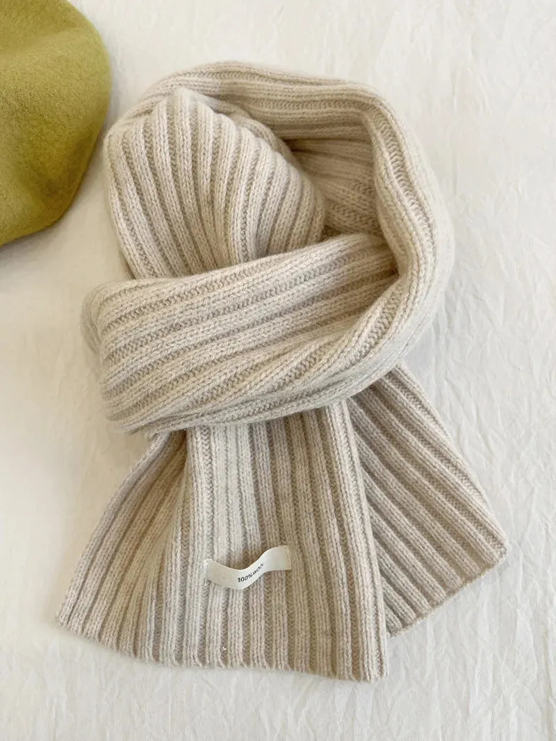 Sohiwoo Wool Neck Scarf Gloves Two Piece Set For Women&Men Winter Thicken Warm Beanies Hats Unisex Outdoor Coldproof scarf Gloves Set