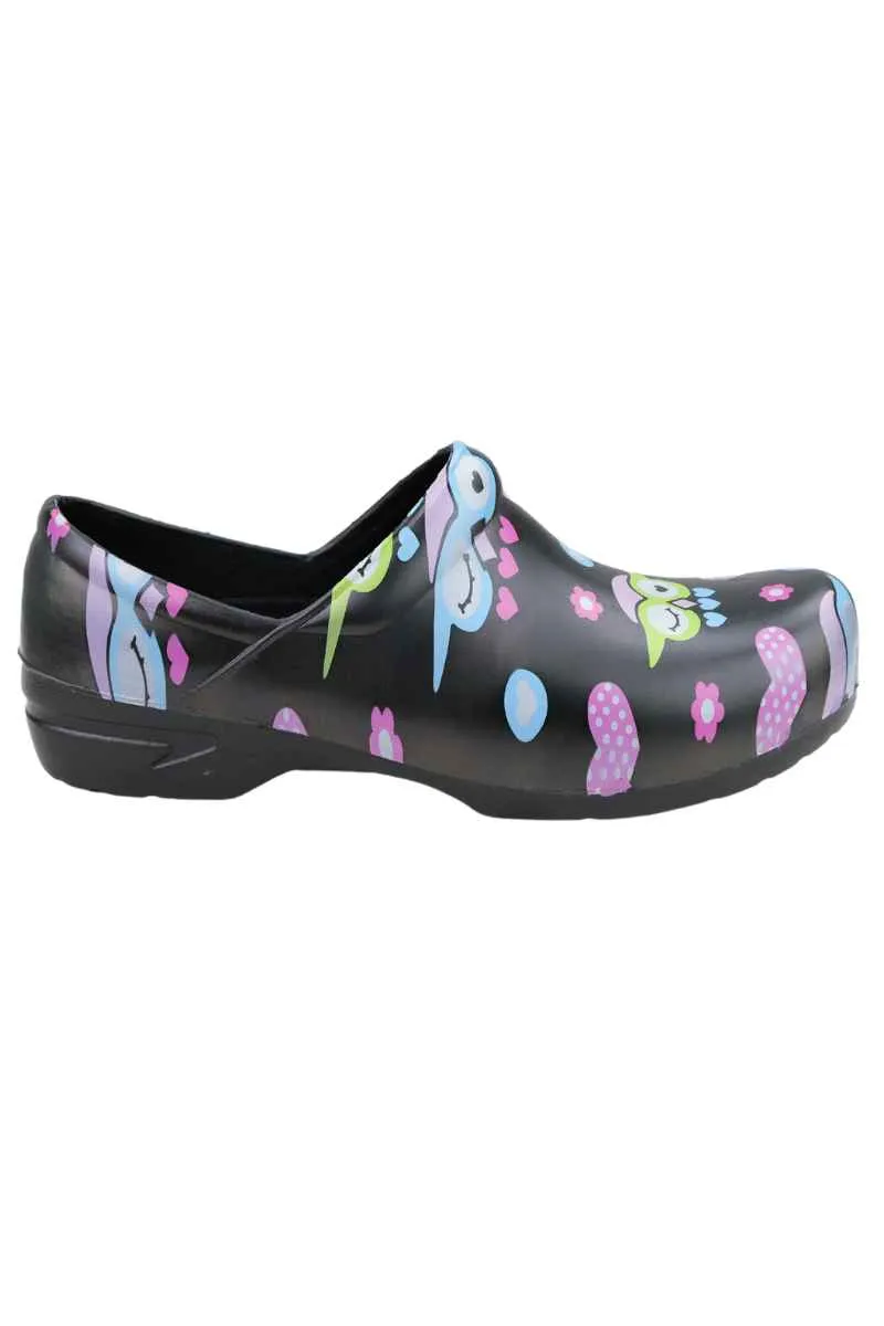 StepZ Women's Slip Resistant Nurse Clogs | Give a Hoot