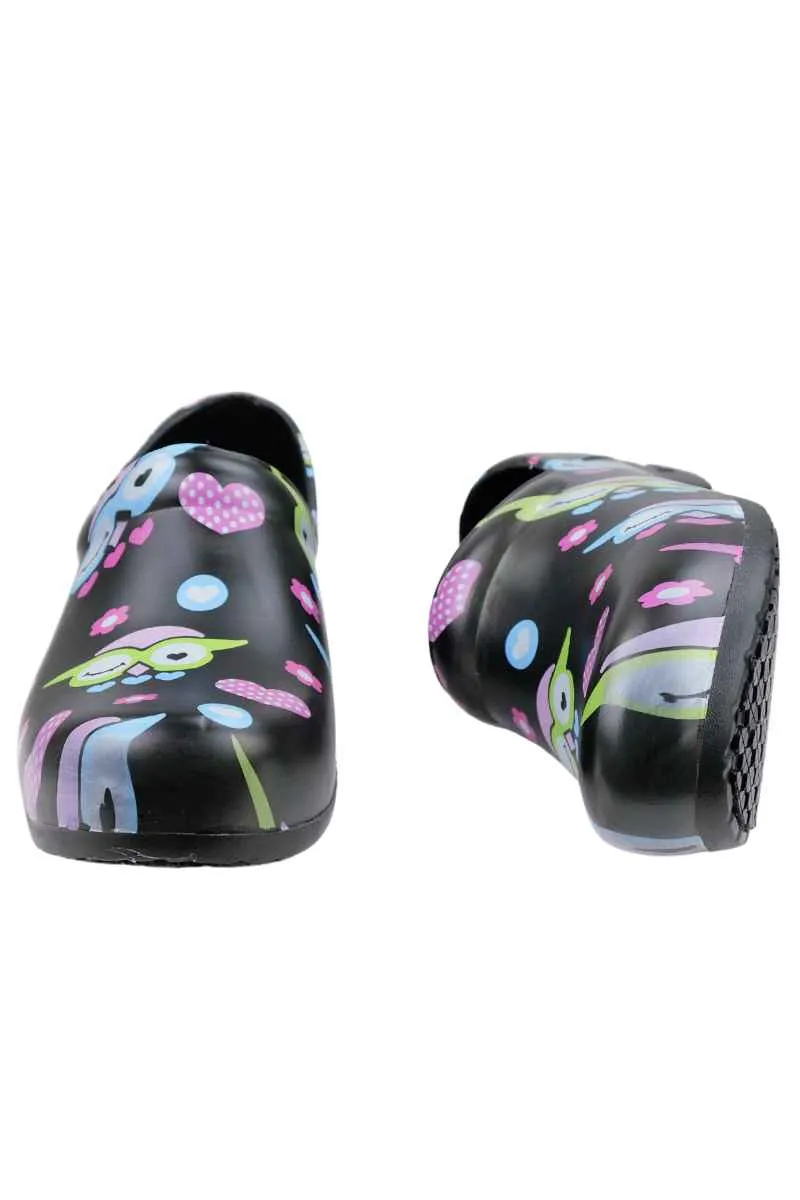 StepZ Women's Slip Resistant Nurse Clogs | Give a Hoot
