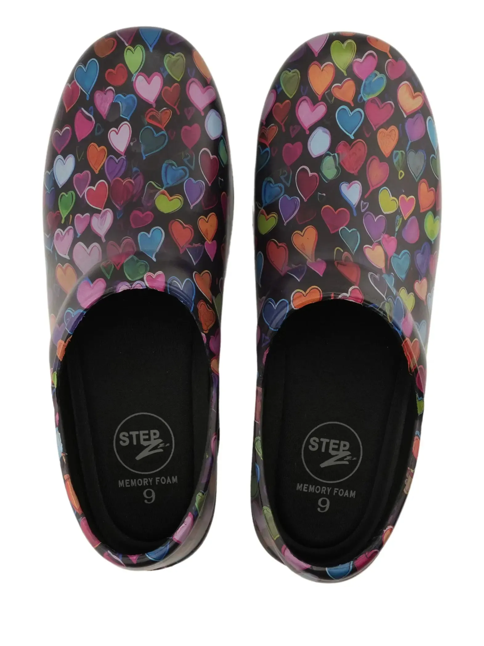 StepZ Women's Slip Resistant Nurse Clogs | Vivid Hearts