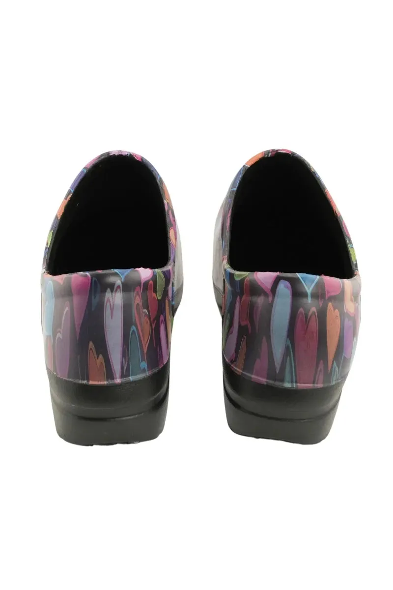 StepZ Women's Slip Resistant Nurse Clogs | Vivid Hearts