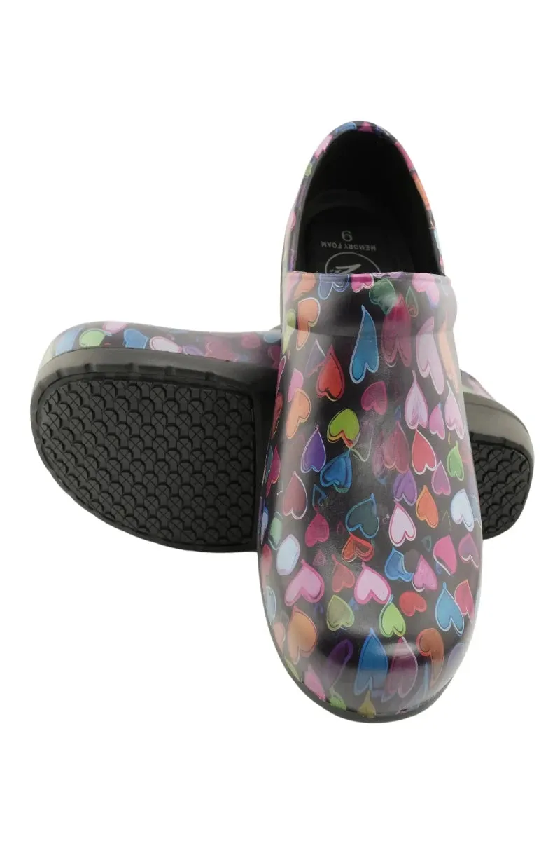 StepZ Women's Slip Resistant Nurse Clogs | Vivid Hearts