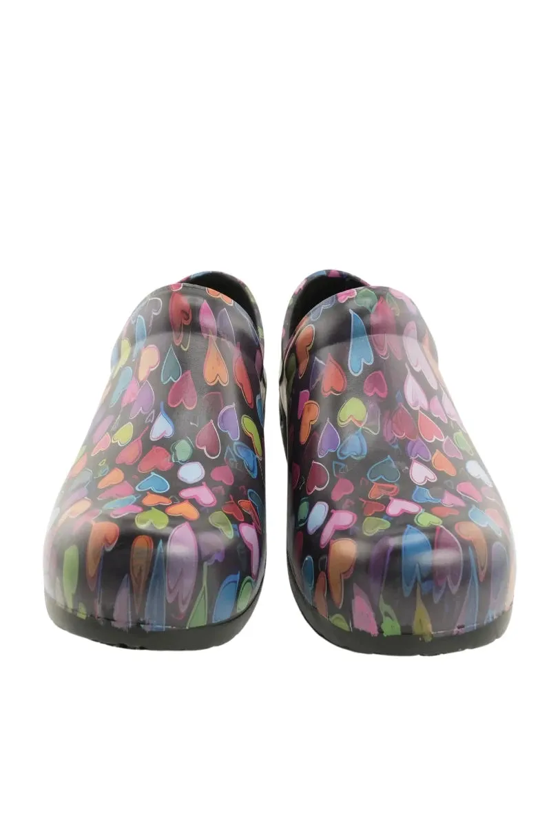 StepZ Women's Slip Resistant Nurse Clogs | Vivid Hearts