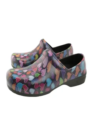 StepZ Women's Slip Resistant Nurse Clogs | Vivid Hearts