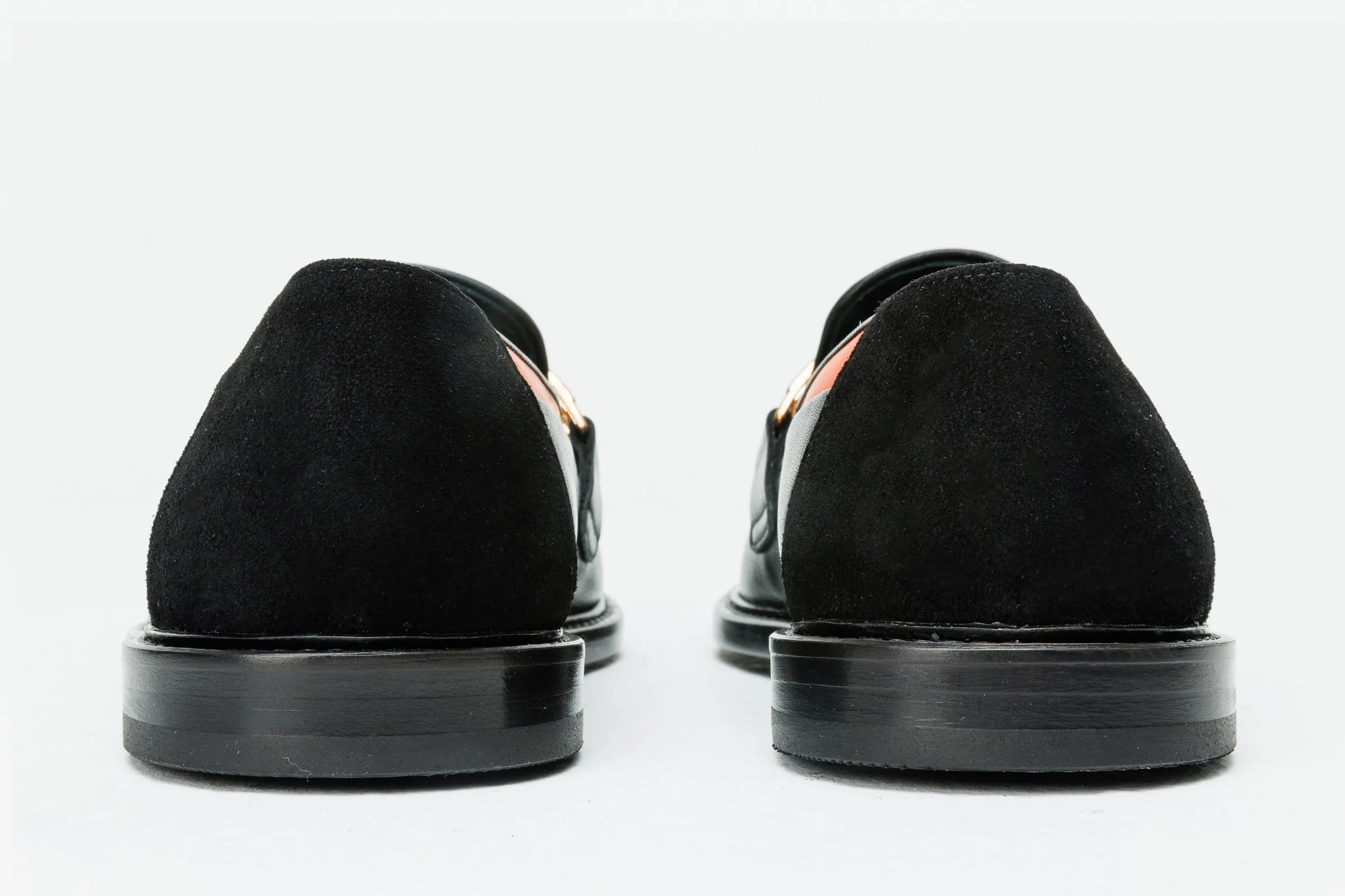 The Gemena Black & Orange Leather Bit Dress Loafer Men Shoe