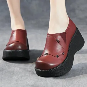 TSS120 Women's Casual Shoes - Flat Platform, Wedges Thick Heels