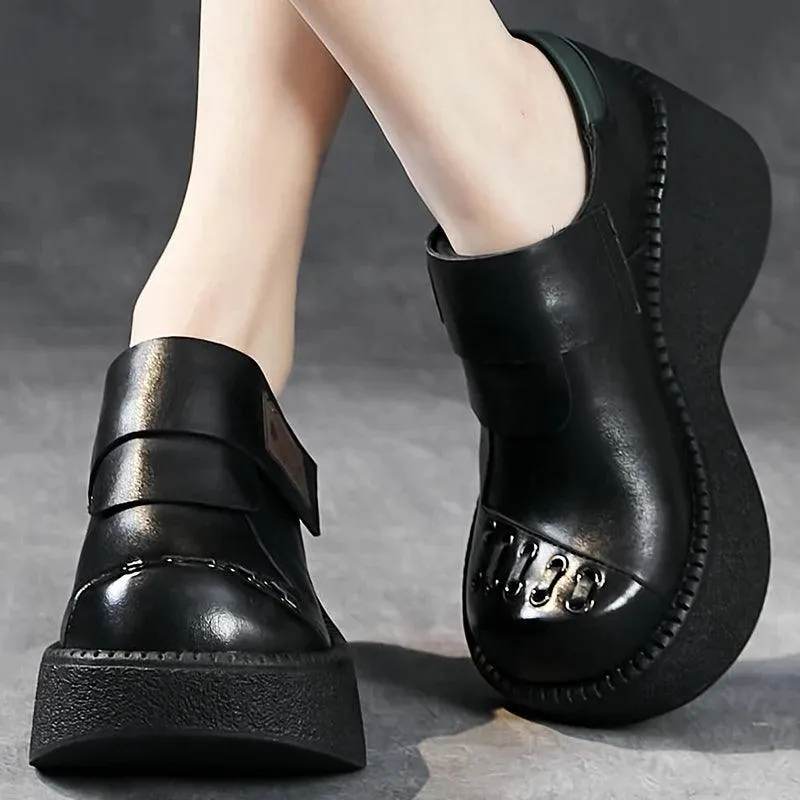 TSS121 Women's Casual Shoes - Flat Platform, Thick Heels Pumps