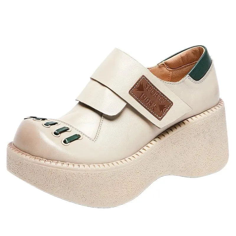TSS121 Women's Casual Shoes - Flat Platform, Thick Heels Pumps