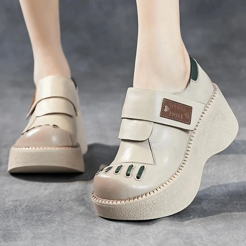 TSS121 Women's Casual Shoes - Flat Platform, Thick Heels Pumps