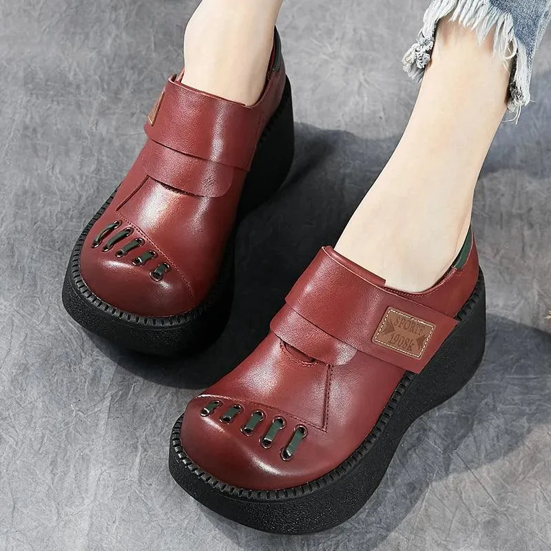 TSS121 Women's Casual Shoes - Flat Platform, Thick Heels Pumps