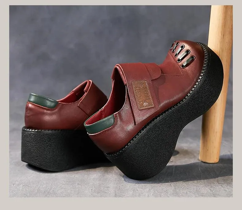 TSS121 Women's Casual Shoes - Flat Platform, Thick Heels Pumps