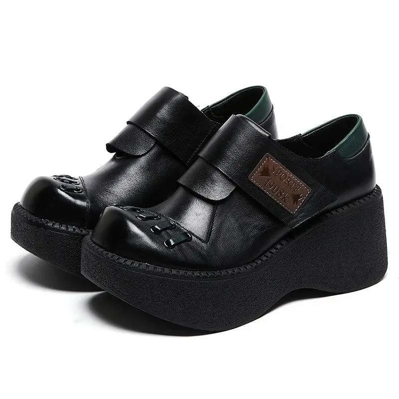 TSS121 Women's Casual Shoes - Flat Platform, Thick Heels Pumps