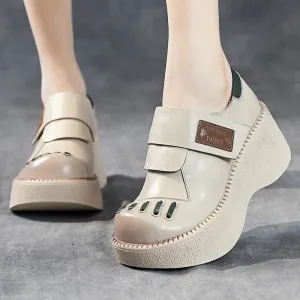 TSS121 Women's Casual Shoes - Flat Platform, Thick Heels Pumps