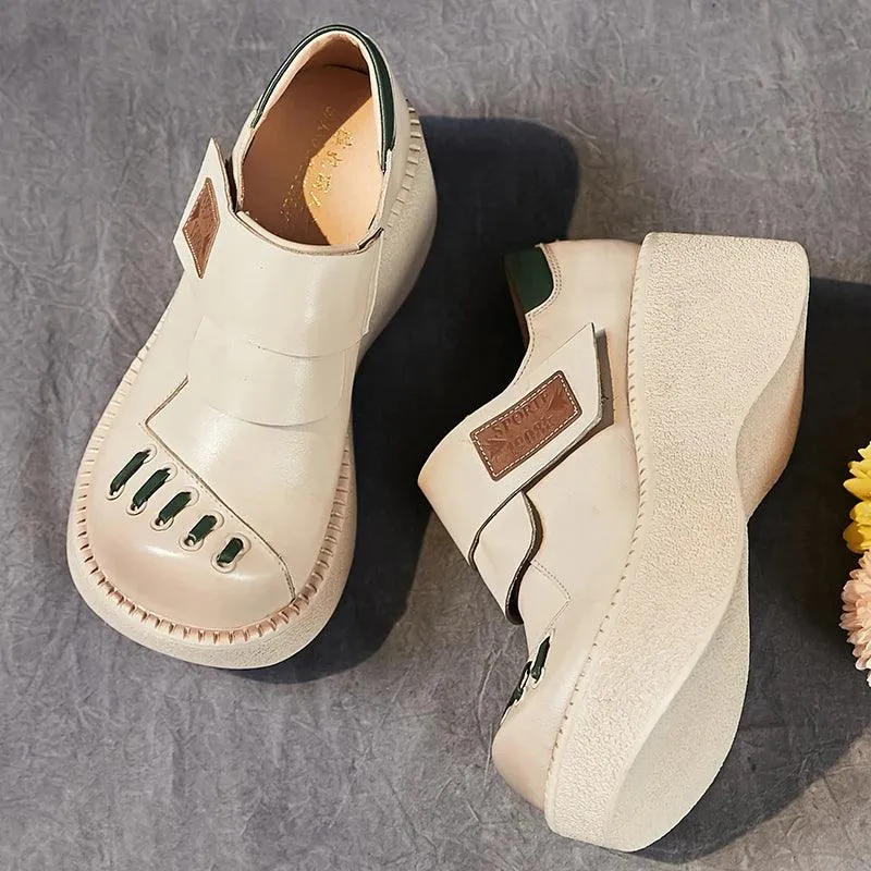 TSS121 Women's Casual Shoes - Flat Platform, Thick Heels Pumps