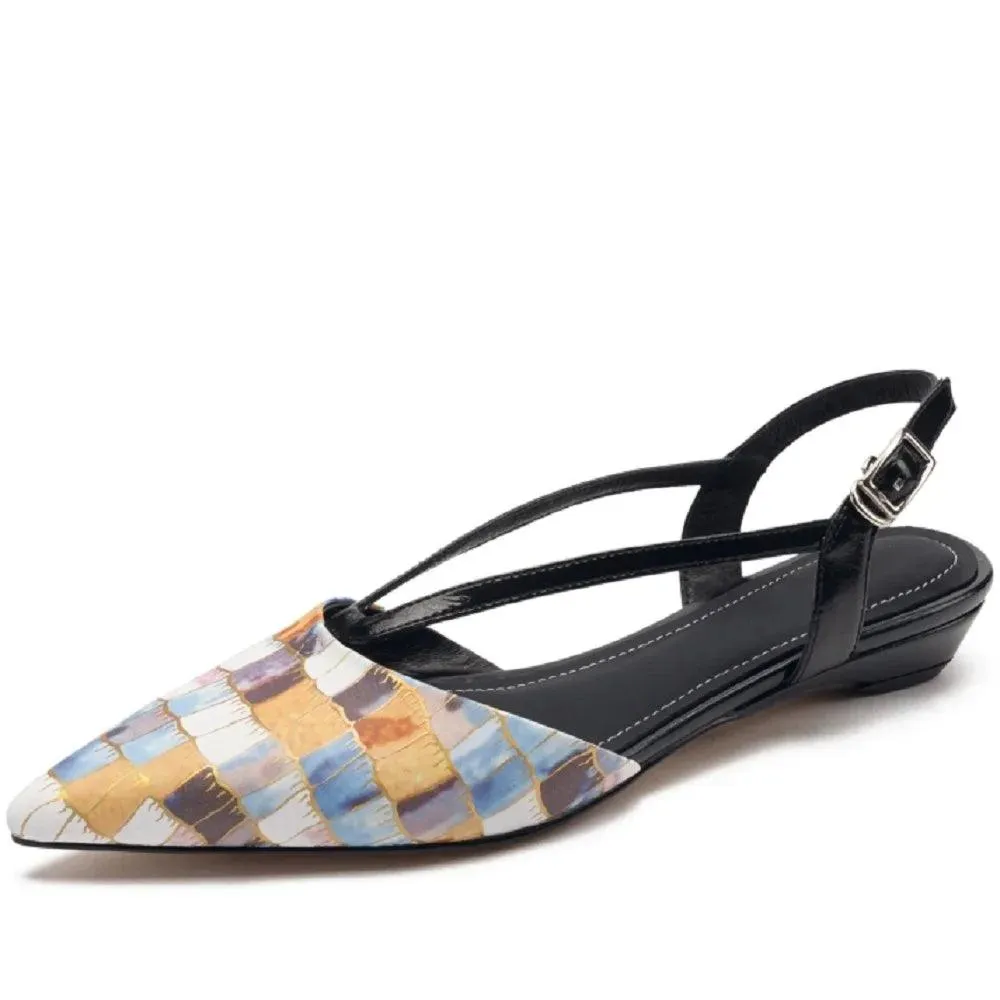 TSS25 Women's Casual Shoes - Leather Low Heel Sandals