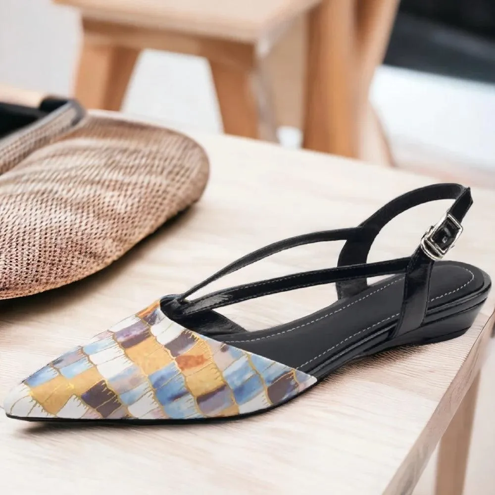 TSS25 Women's Casual Shoes - Leather Low Heel Sandals