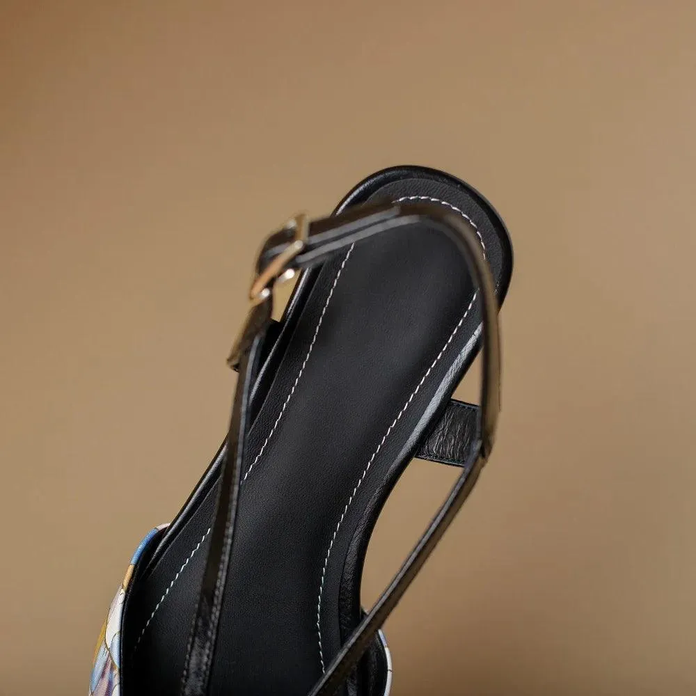 TSS25 Women's Casual Shoes - Leather Low Heel Sandals
