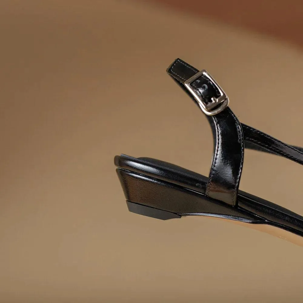 TSS25 Women's Casual Shoes - Leather Low Heel Sandals