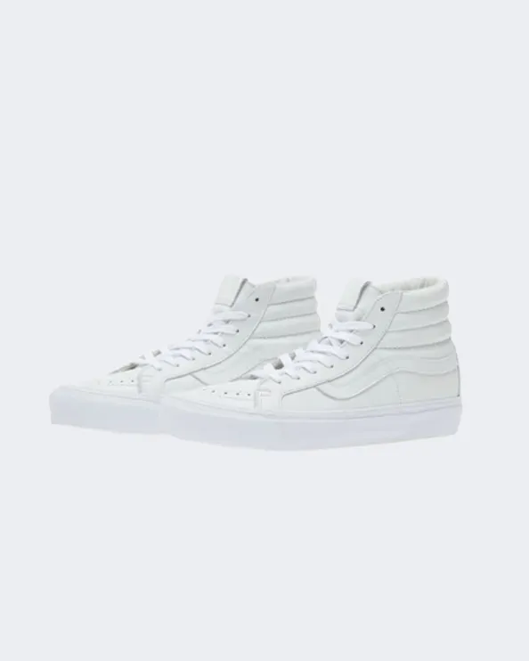Vans Sk8-Hi Mono Leather Unisex Lifestyle Shoes White