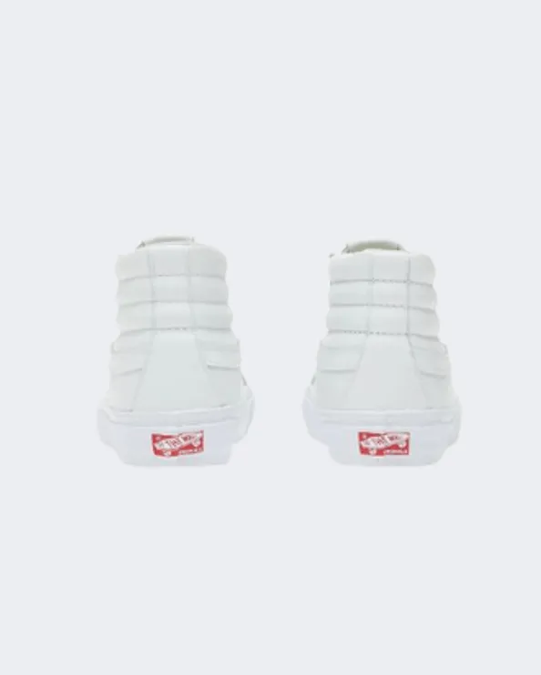 Vans Sk8-Hi Mono Leather Unisex Lifestyle Shoes White