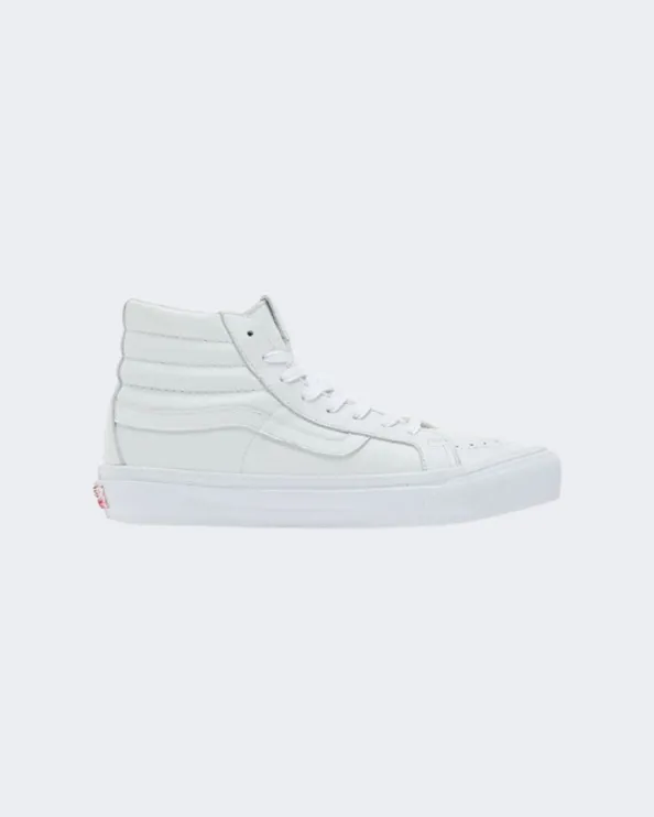 Vans Sk8-Hi Mono Leather Unisex Lifestyle Shoes White