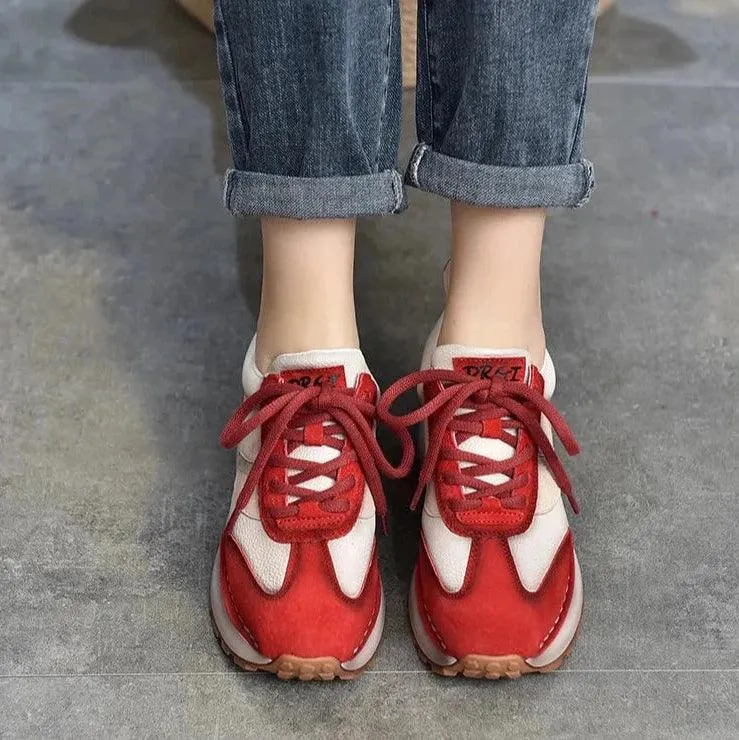 Women's Casual Shoes - Genuine Leather Flats - TSS153