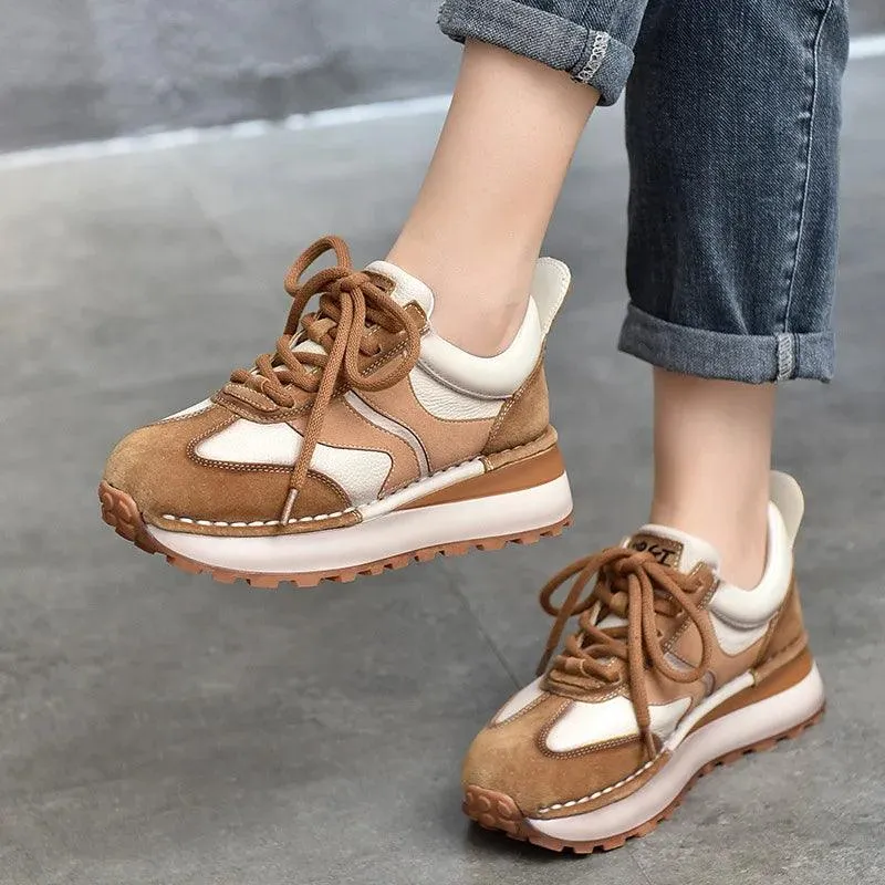 Women's Casual Shoes - Genuine Leather Flats - TSS153
