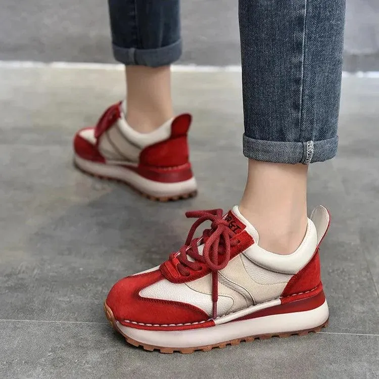 Women's Casual Shoes - Genuine Leather Flats - TSS153