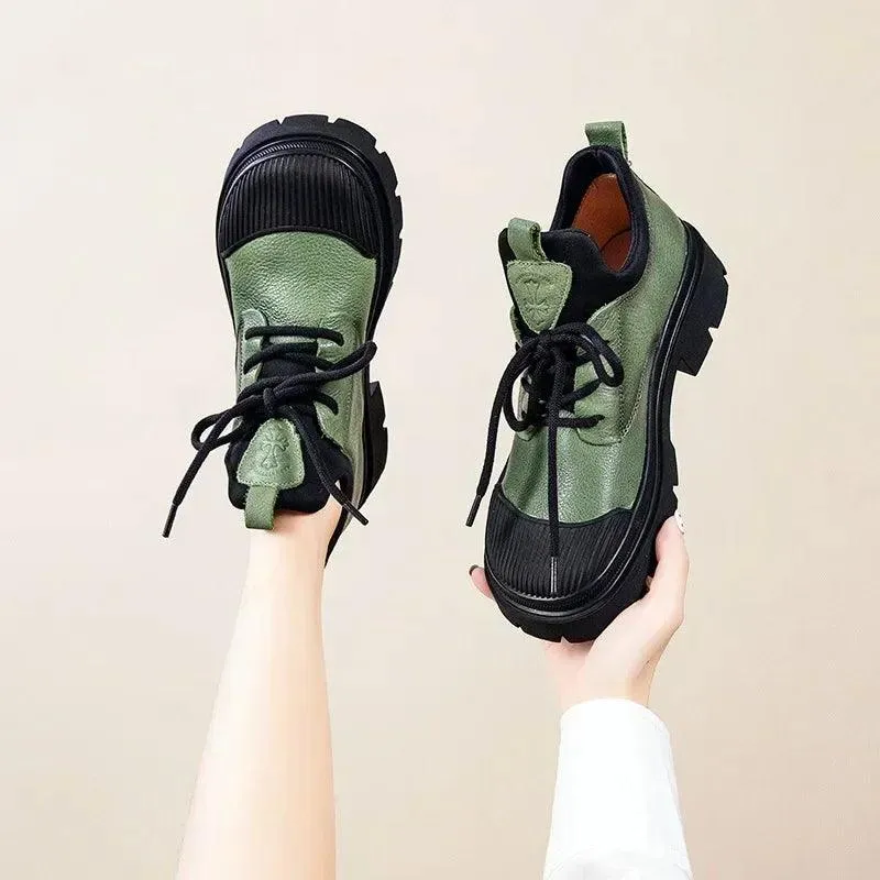Women's Casual Shoes - Leather Loafer Sneaker - TSS138