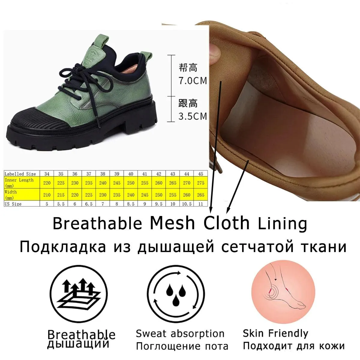 Women's Casual Shoes - Leather Loafer Sneaker - TSS138