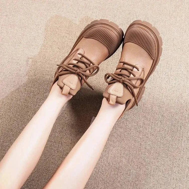 Women's Casual Shoes - Leather Loafer Sneaker - TSS138