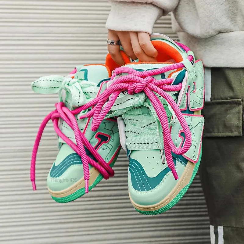 Y2K Women's and Men's Casual Shoes - Streetwear Skateboard Sneakers