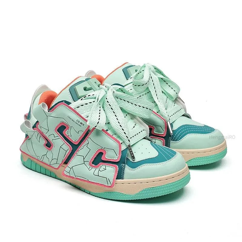 Y2K Women's and Men's Casual Shoes - Streetwear Skateboard Sneakers