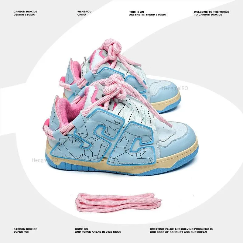 Y2K Women's and Men's Casual Shoes - Streetwear Skateboard Sneakers