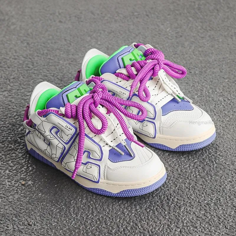 Y2K Women's and Men's Casual Shoes - Streetwear Skateboard Sneakers