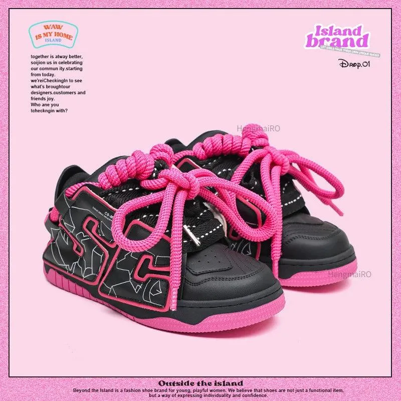 Y2K Women's and Men's Casual Shoes - Streetwear Skateboard Sneakers