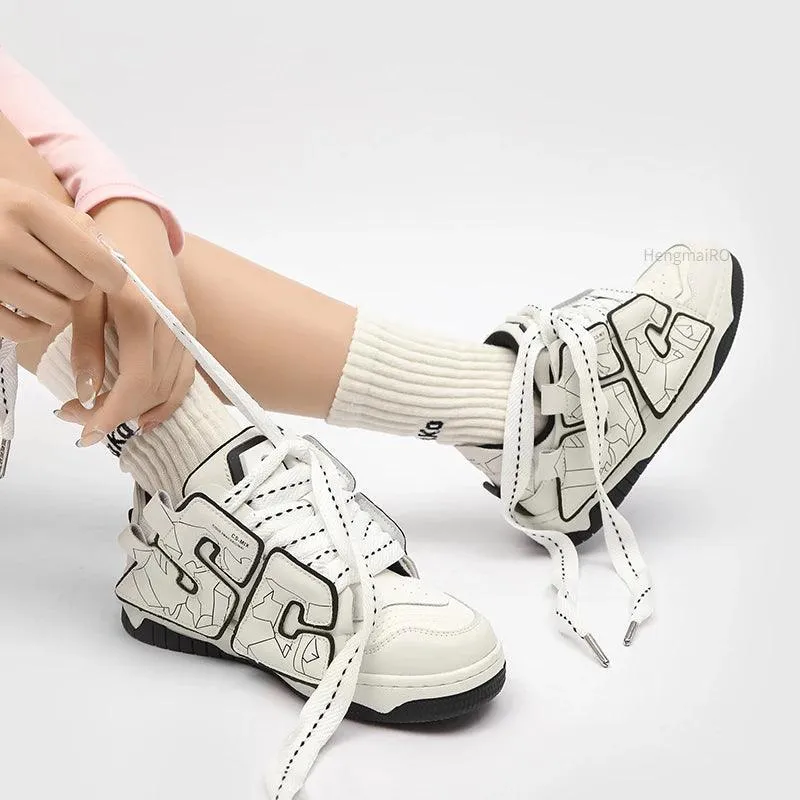 Y2K Women's and Men's Casual Shoes - Streetwear Skateboard Sneakers
