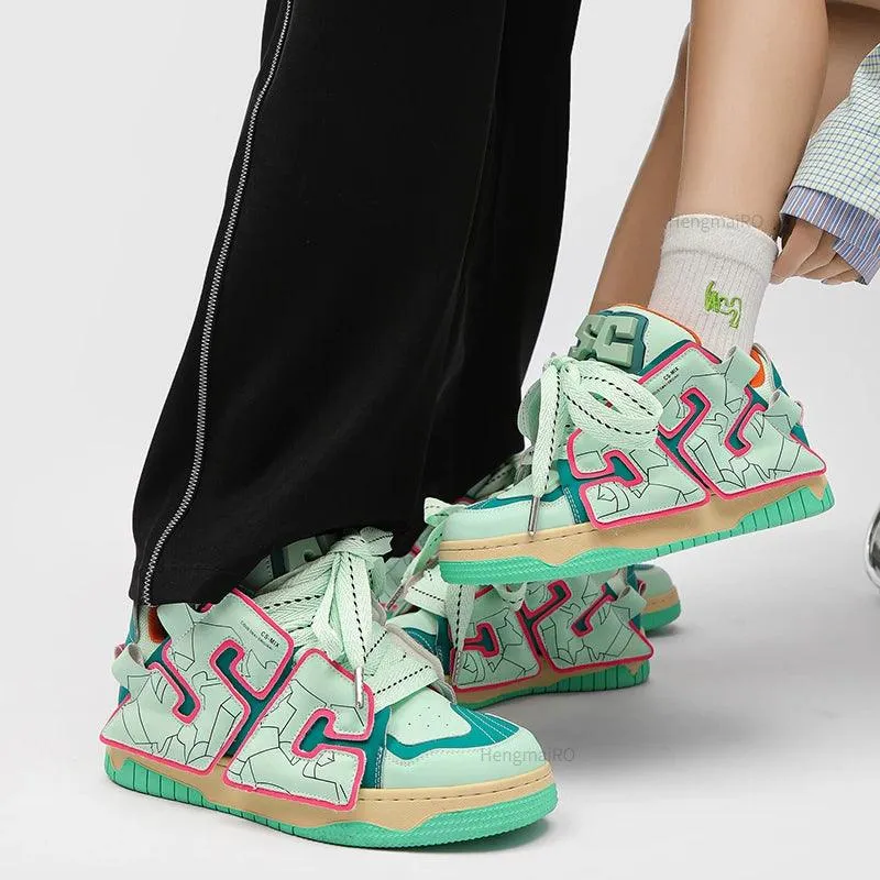 Y2K Women's and Men's Casual Shoes - Streetwear Skateboard Sneakers