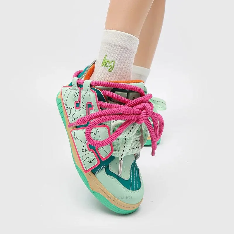 Y2K Women's and Men's Casual Shoes - Streetwear Skateboard Sneakers