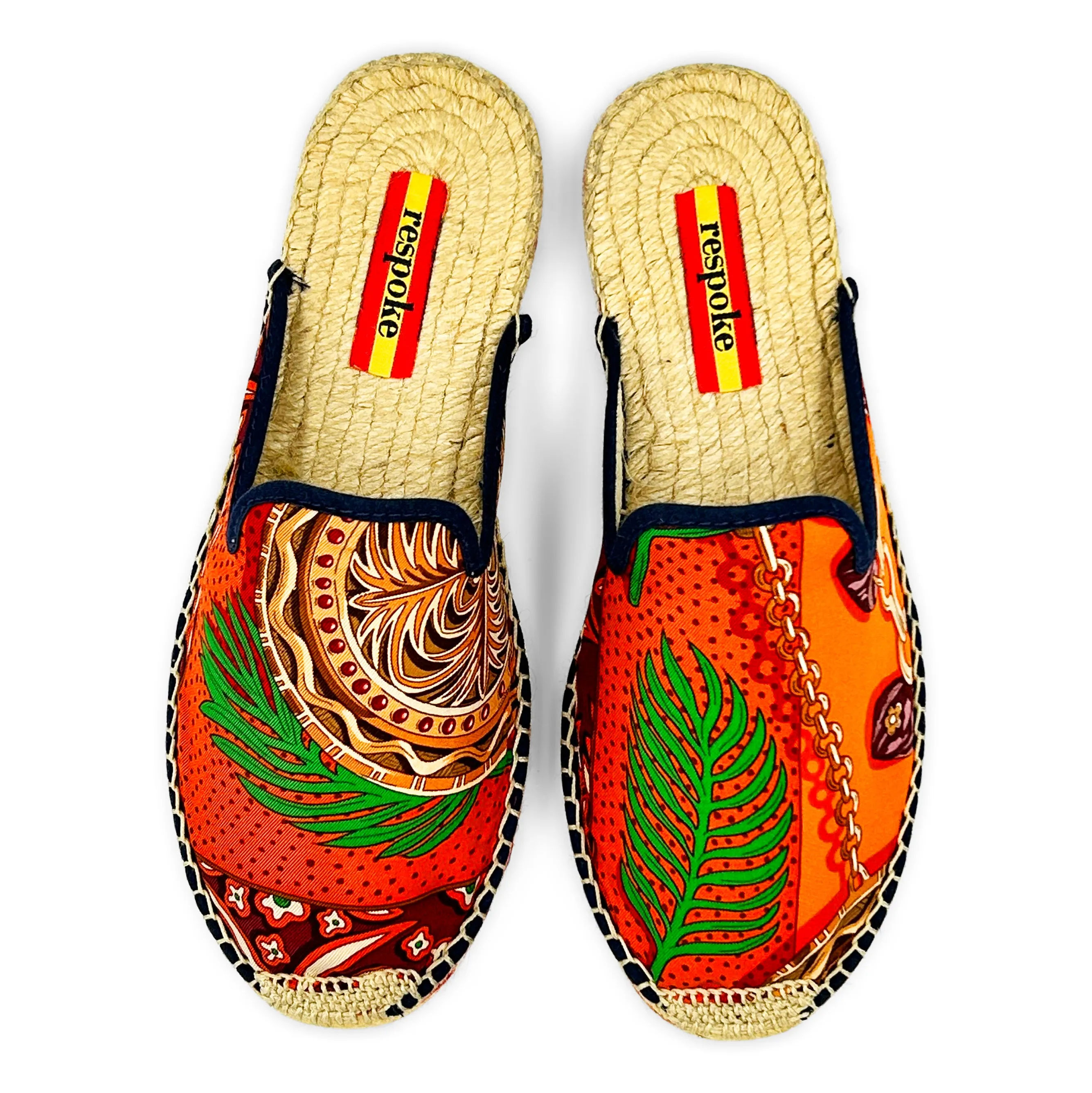 ZENOBIE Orange Mule Espadrilles